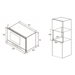 Cristal 尼斯 C-S26GXB 39厘米24L嵌入式電蒸爐